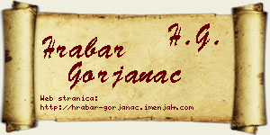 Hrabar Gorjanac vizit kartica